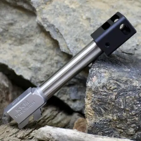 19 Match 9MM Barrel with 9/16x32 Thread 4-Port Compensator (Fits Glock G19 Gen1-4)